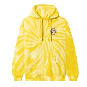 NWT Anti Social Social Club x Mooneyes Glitter Crossfire Hoodie Yellow Tie Dye M